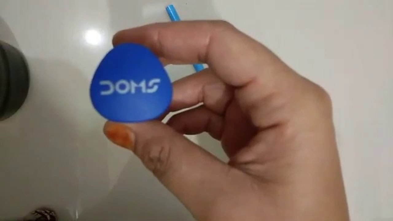 DOMS erasner eraser+sharpner and DOMS neon pencil review