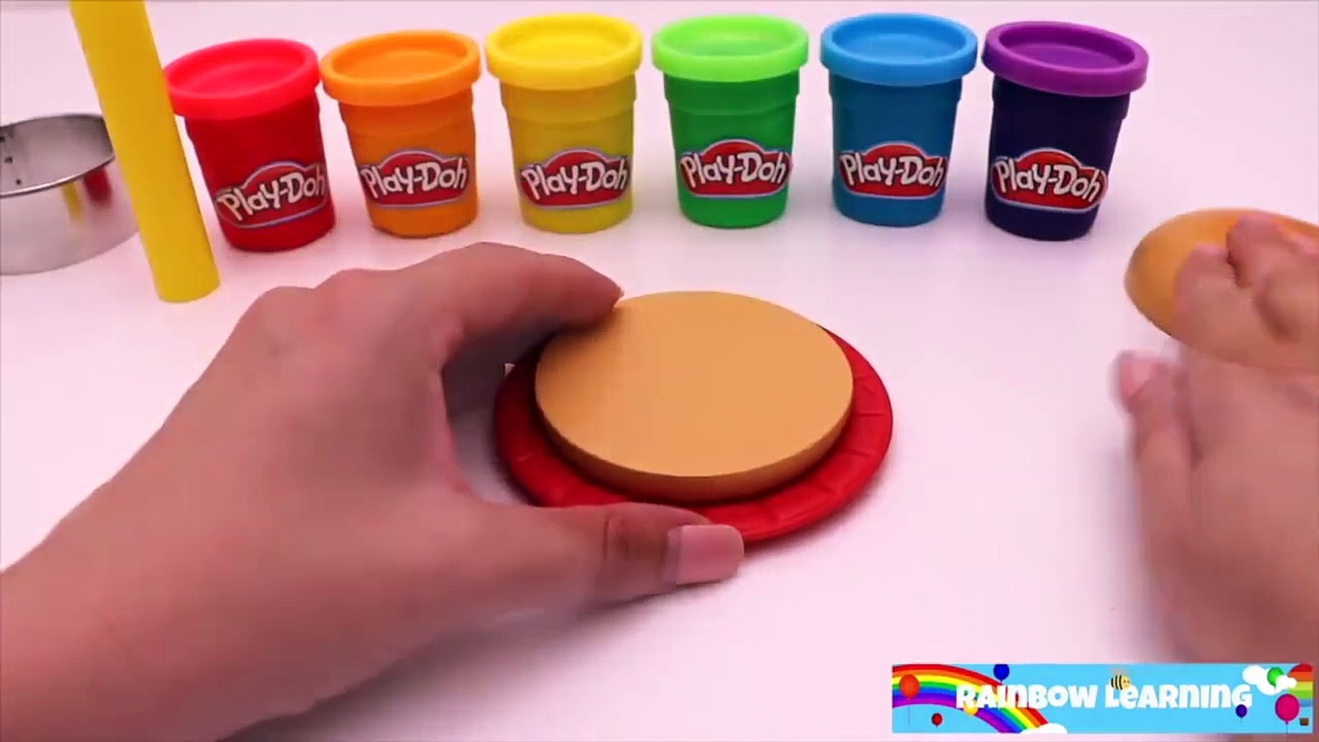 play doh rainbow learning