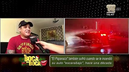 Carlos José Matamoros recordó el incendió que sufrió con su carro