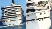 Two cruise ships crash into each other sparking mass panic and tourist evacuation