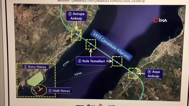 1915 Çanakkale Köprüsü'nün ayakları 100 metre yüksekliğe ulaştı