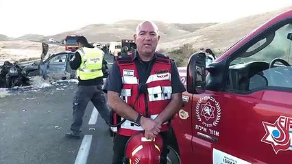 תעוד תאונת דרכים בכביש 40 ליד נווה חריף 19.12.19