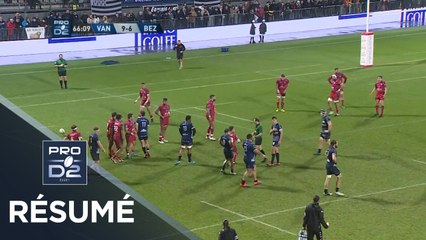 PRO D2 - Résumé Vannes-Béziers: 9-6 - J15 - Saison 2019/2020