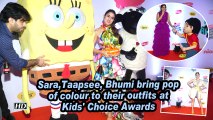 Sara,Taapsee, Bhumi bring pop of colour to their outfits at Kids' Choice Awards