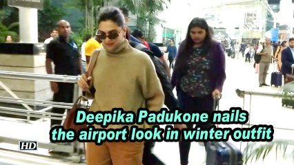 Deepika Padukone nails the airport look in winter outfit