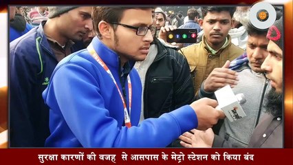 CAA_NRC के विरोध में दिल्ली के जामा मस्जिद के पास पर  जोरदार प्रदर्शन