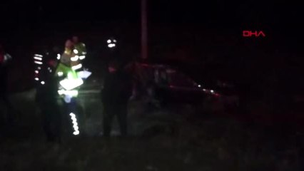 Konya otomobil şarampole devrildi 1 ölü, 2 yaralı