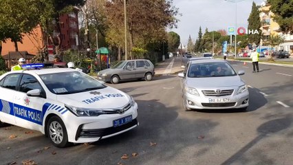 Trafik timleri drone ile denetim yaptı