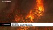 Helicopters battle raging bushfires in Australia