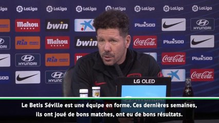 18e j. - Simeone veut "faire mal" au Betis Séville