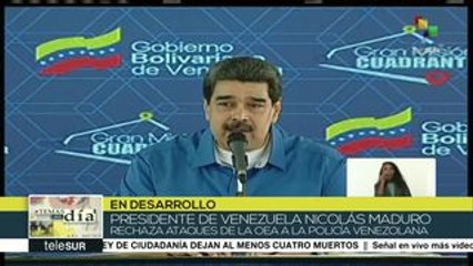 Rechaza Nicolás Maduro ataques de la OEA contra la policía venezolana