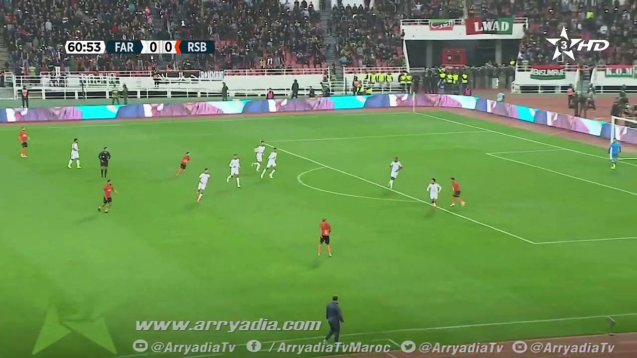 الجيش الملكي 0-1 نهضة بركان هدف علاء الدين أجراي في الدقيقة 62. #البطولة_الإحترافية-الجولة10-