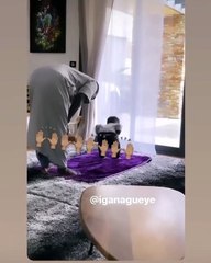 Idrissa Gana Gueye prie avec son fils