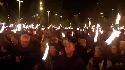 Marxa de torxes a Barcelona