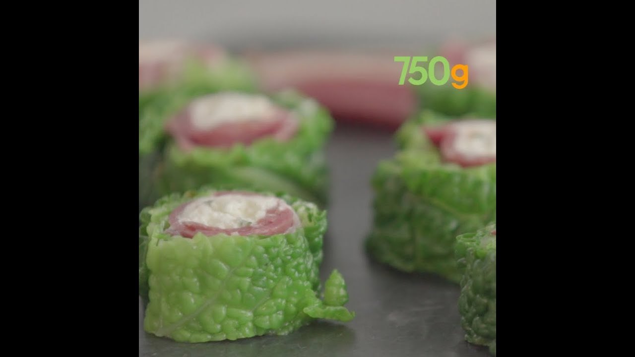 Recette de makis de chou vert au Magret fumé et chèvre frais - 750g
