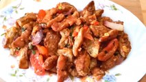 Different Brinjal Chilli Chicken | Crispy Chicken Eggplant Stir fry | Eggplant chilli chicken | Radoas kitchen