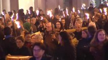 Miles de antorchas iluminan Barcelona por los políticos presos independentistas