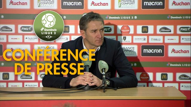 Conférence de presse RC Lens - Chamois Niortais (1-0) : Philippe MONTANIER (RCL) - Pascal PLANCQUE (CNFC) - 2019/2020