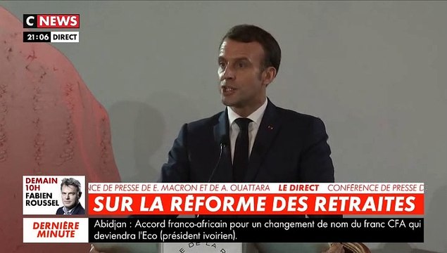Grève: Il est bon de savoir faire trêve pour respecter la vie des familles , affirme Emmanuel Macron depuis Abidjan