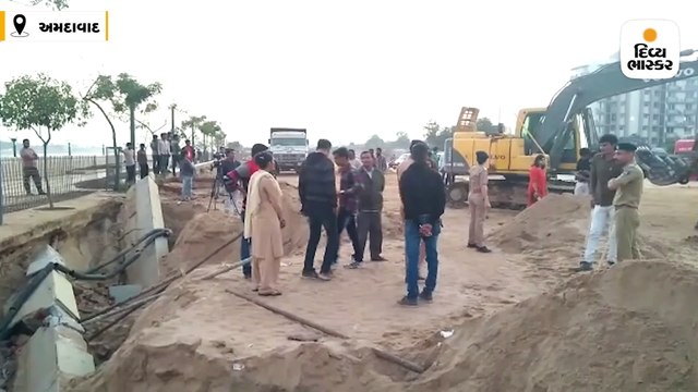 રિવરફ્રન્ટ પર માત્ર બે ફૂટના પાયાવાળી દીવાલ ધરાશાયી, બે મહિલા મજૂરનાં મોત