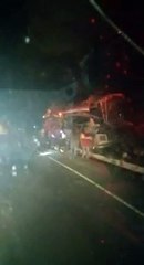 Piloto de vehículo graba momentos después del accidente.