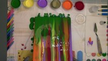 Acrylic Swipe with Chameleon Cells  -  Spring Garden  - Easy Abstract Painting