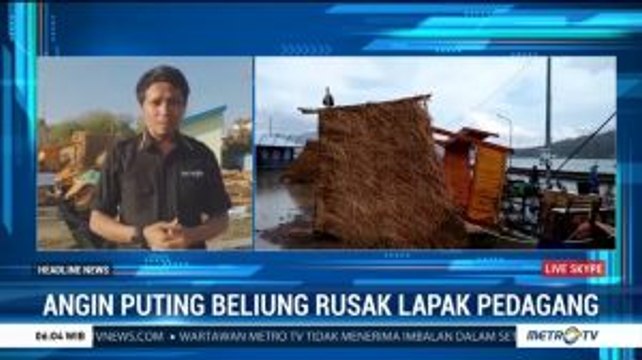 Belasan Lapak Pedagang di Bima NTB Rusak Akibat Angin Puting Beliung