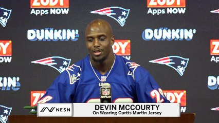 Devin McCourty Rocks Curtis Martin Jersey