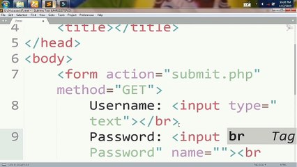 Html In Hindi Tutorial-10 Form Tag Part 1 in Html