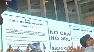 CAA NRC - ASADUDDIN OWAISI PLEDGE ON CONSTITUTION OF INDIA IN HYDERABAD - PROTEST CITIZEN SHIP ACT #CAA #NRC United muslim action committee darussalam Hyderabad public meeting