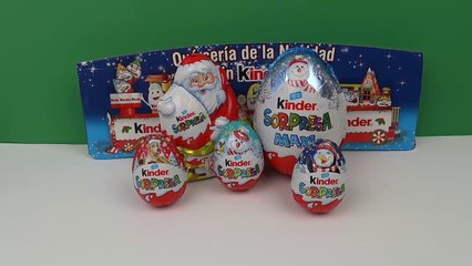 CHRISTMAS KINDER SURPRISE MAXI EGGS TOYS FOR KIDS*HUEVOS SORPRESA DE NAVIDAD*