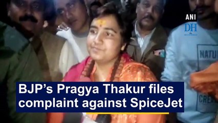 BJP's Pragya Thakur files complaint against SpiceJet over seat issue