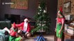 Santa dad zaps himself with homemade skill-tester Christmas tree