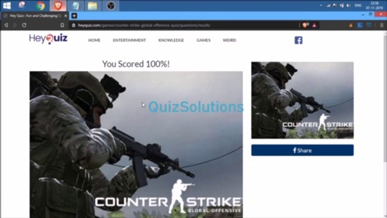 HeyQuiz CS GO Quiz HeyQuiz Counter Strike Global Offensive Quiz Answers Score 100% Video QuizSolutions