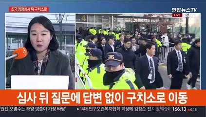 조국 4시간 20분간 영장심사…구치소서 대기
