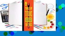 About For Books  Tools of Titans  Review