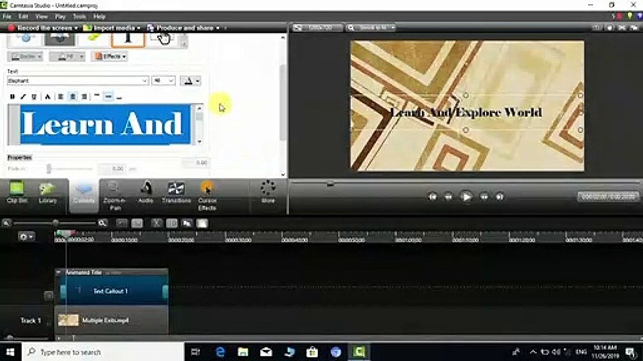 How To Make An Intro Clip For Youtube Channel Or Company, Camtasia Video Editing Part 06