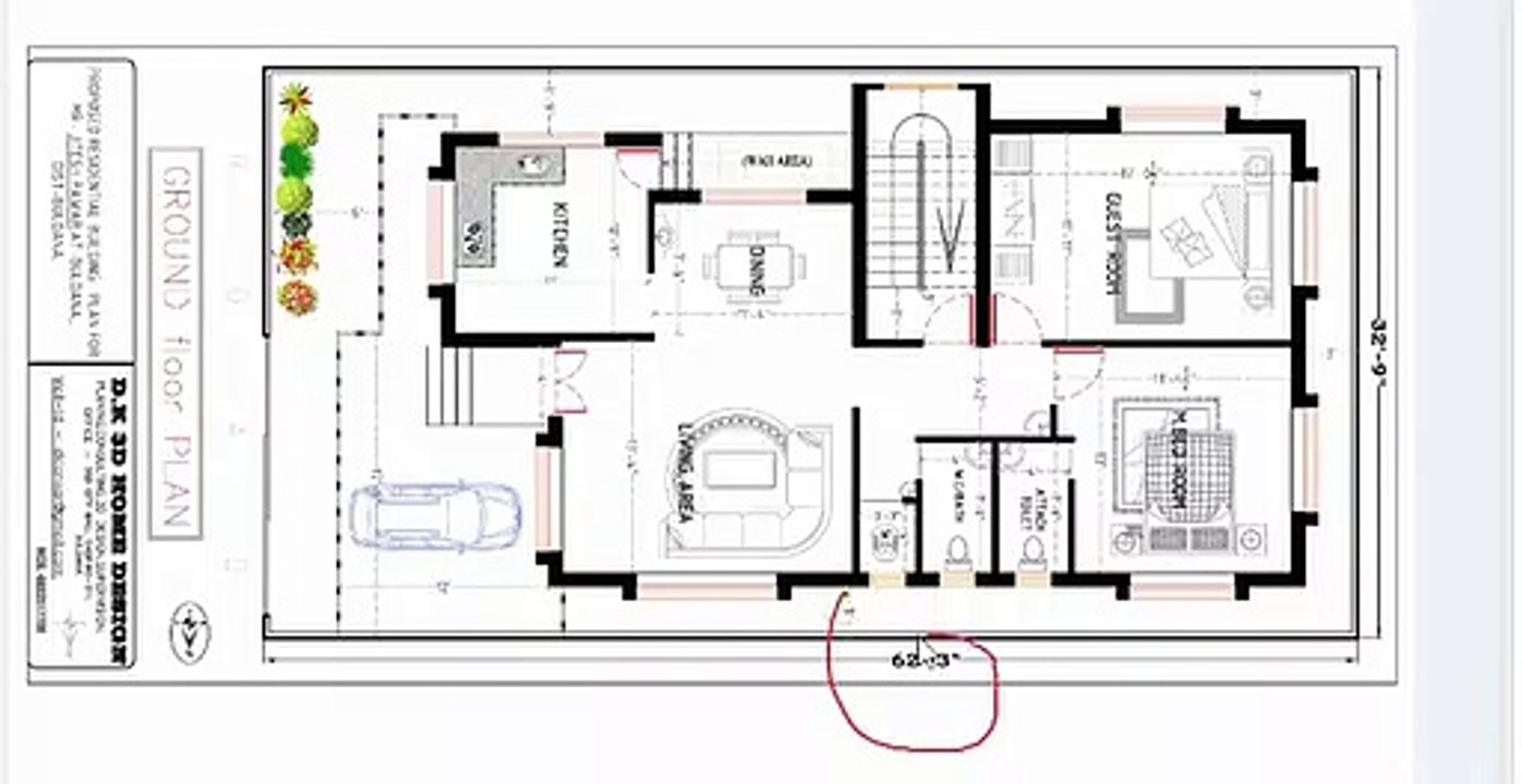 2 BHK EAST FACING VASTU PLAN