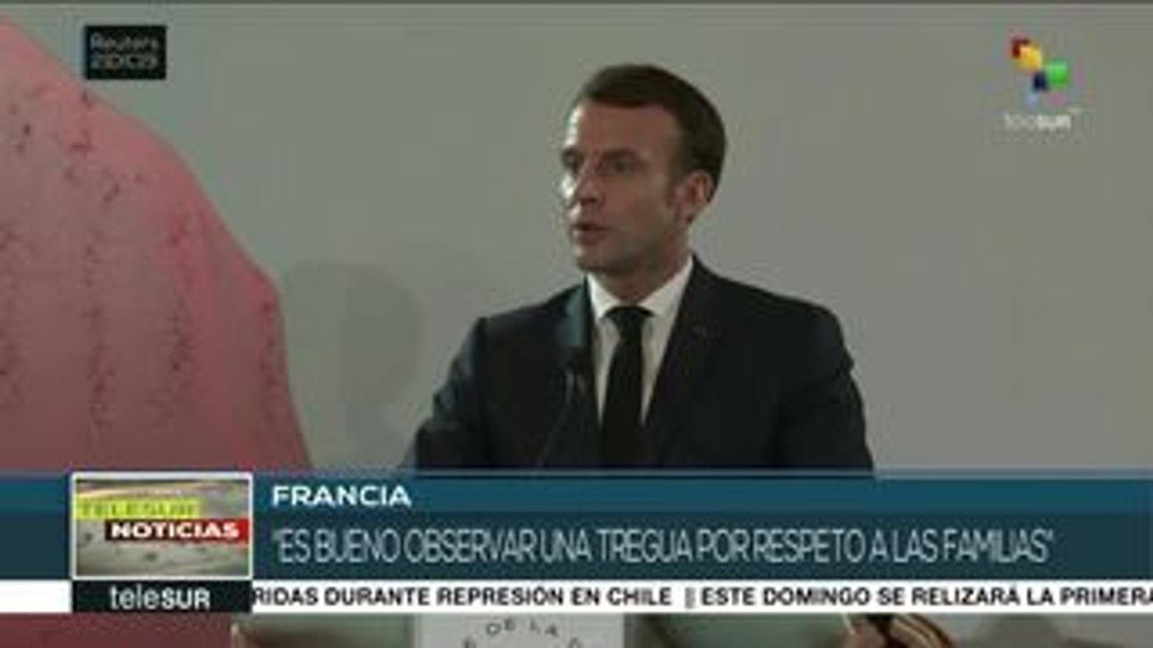 Macron pide a sindicatos transportistas suspender huelga en Navidad