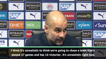 Unrealistic to think Man City can catch Liverpool - Guardiola
