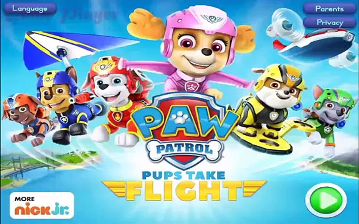 Paw Patrol - Pups Take Flight- Learn Shapes Marshall Flying - Nick Jr App For Kids Game Player