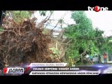 Atap Stasiun Serpong Rusak Diamuk Hujan Angin