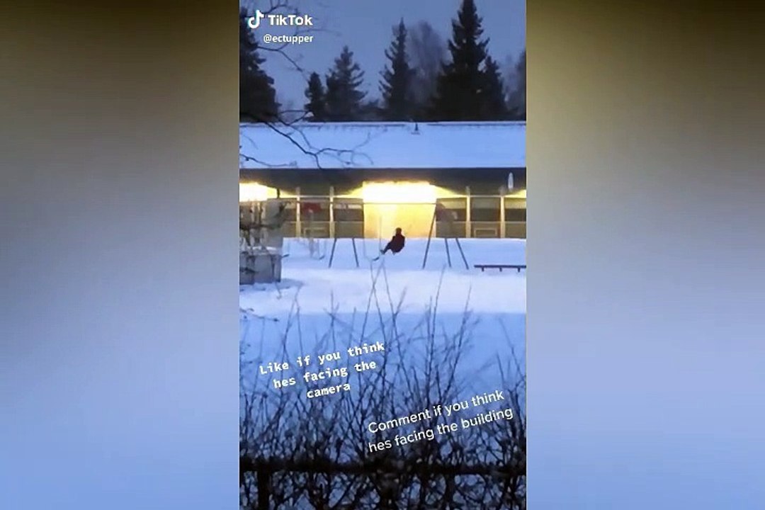 Vous voyez cet enfant de dos ou de face sur cette balançoire... illusion d'optique