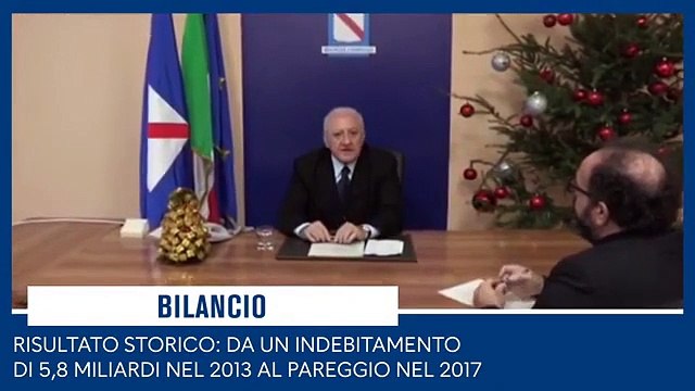 De Luca - Il Pareggio di bilancio regionale (21.12.19)
