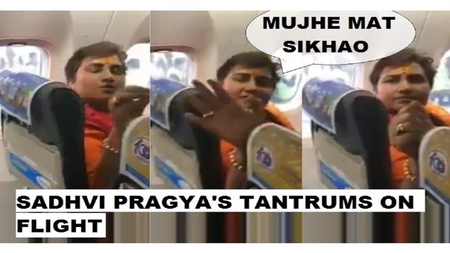 Passenger puts Sadhvi Pragya to shame for throwing tantrums, delaying Spicejet flight