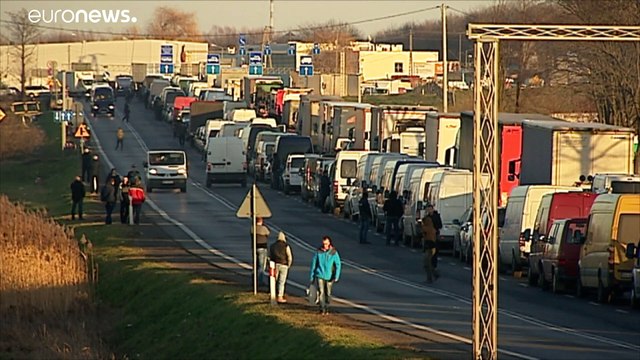 Заторы на границе Польши и Украины