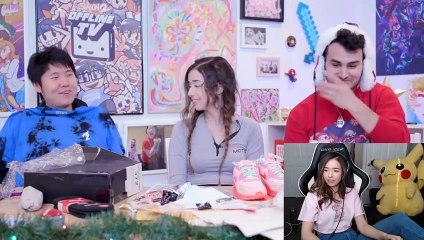 Pokimane reacts to OFFLINETV CHRISTMAS UNBOXING - IT EXPLODED (AGAIN)