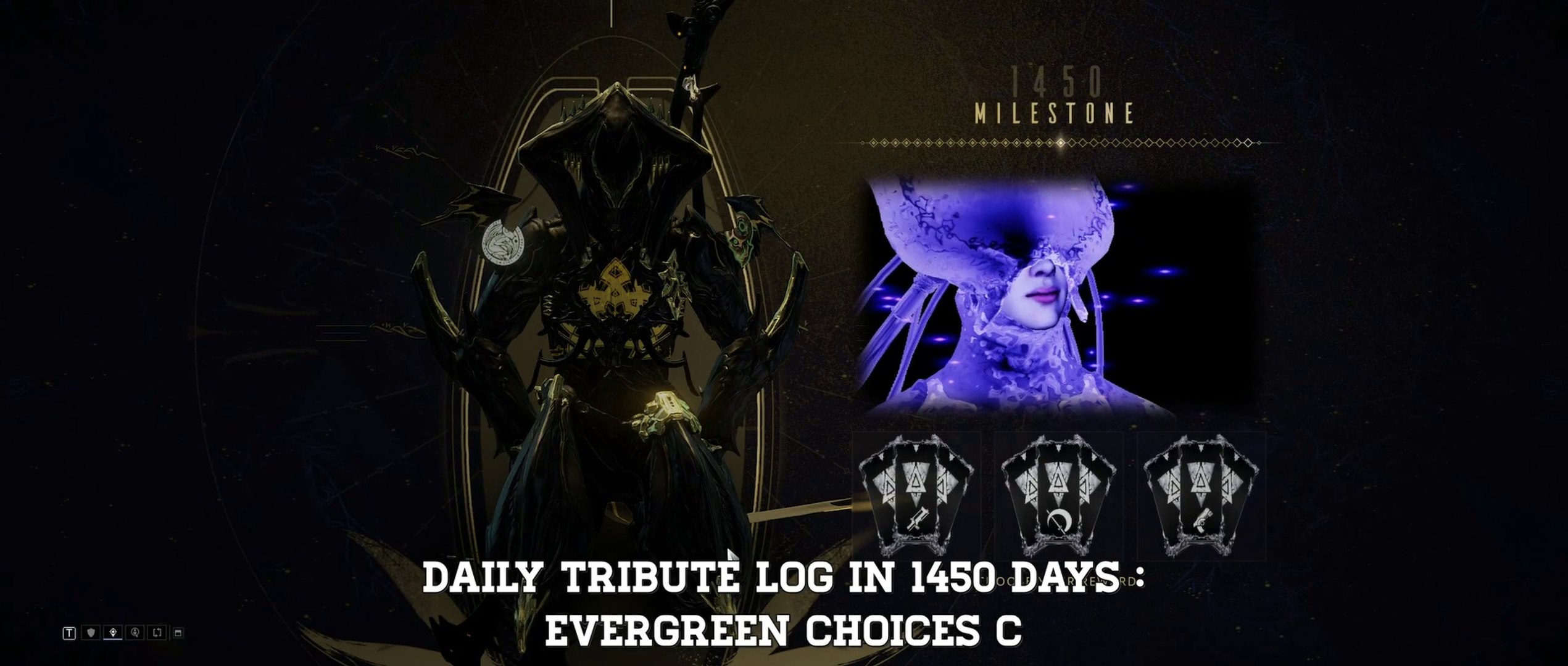 Warframe Daily Tribute Log In 1450 Days Evergreen Choices C Video Dailymotion