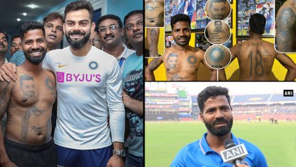 Virat Kohli's Crazy Fan, Dedicated16 Tattoos To Indian Captain!! | Oneindia Telugu