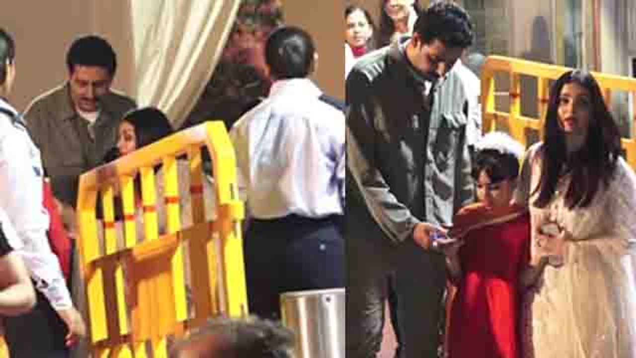 Aaradhya Bachchan clicks selfie with Aishwarya Rai & Abhishek at her Annual Day | FilmiBeat